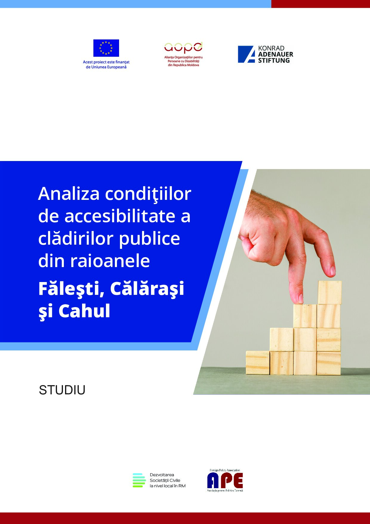 Analiza condițiilor de accesibilitate a clădirilor publice din raioanele Fălești, Călărași și Cahul